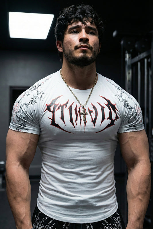 Werewolf Spandexdry T-Shirt - Cream /White