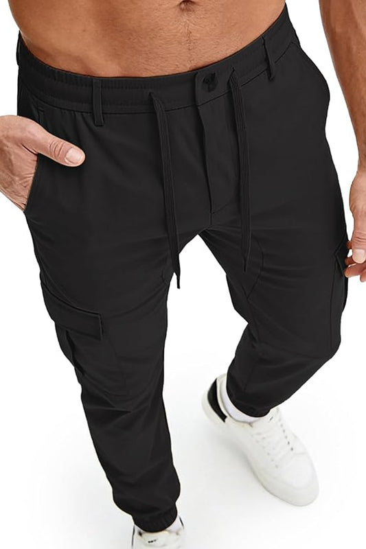 Cargo 4-way stretch SpandexDry Pants - Black