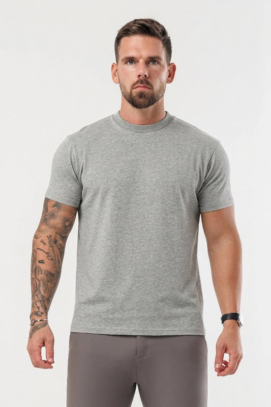Essential Cotton T-Shirt - Heather grey