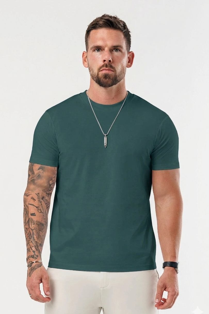 Essential Cotton T-Shirt - Forest Green