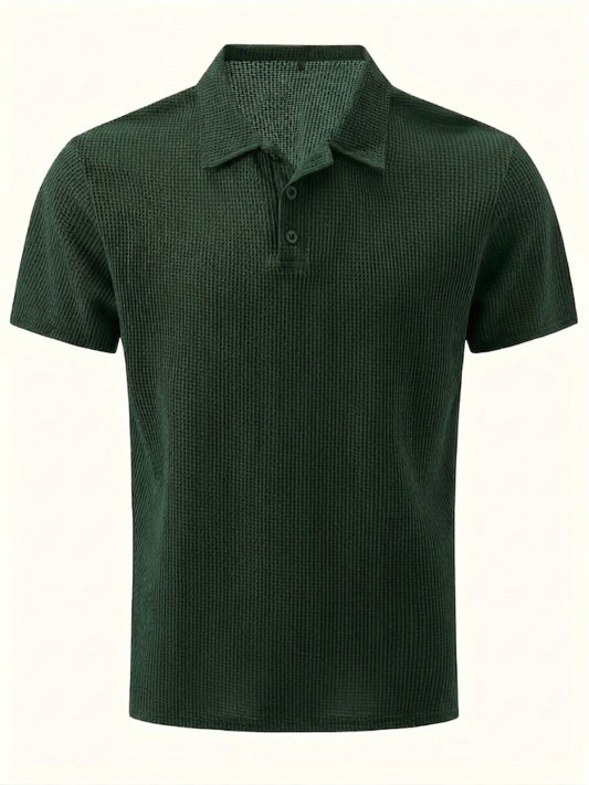 Bubble Texture Polo - Sea Green