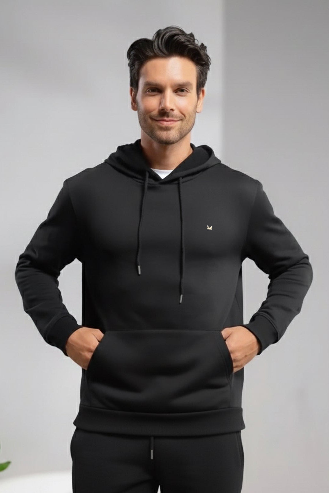 Core Slimfit hoodie - Black