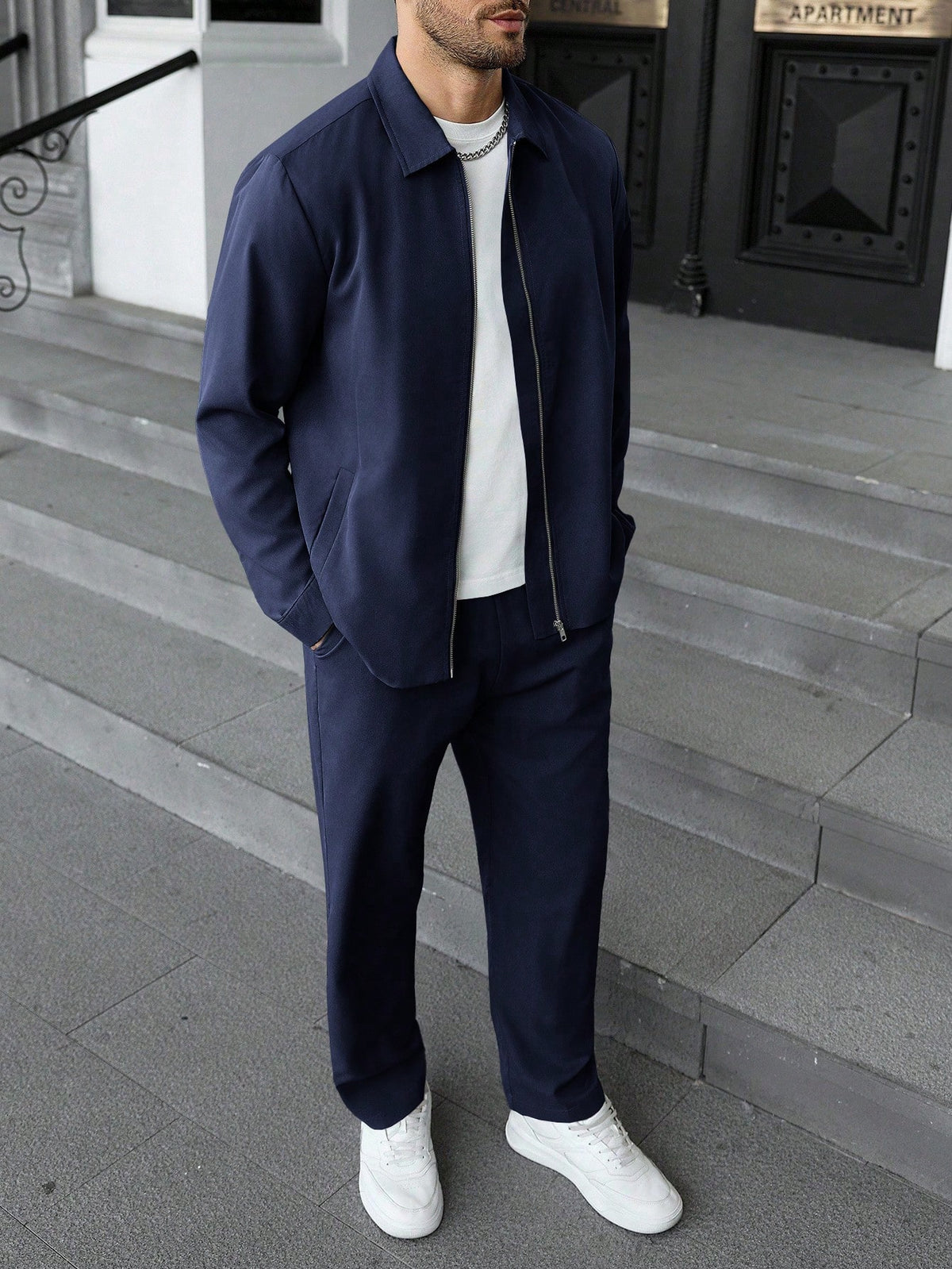 Harrington Tracksuit - Navy