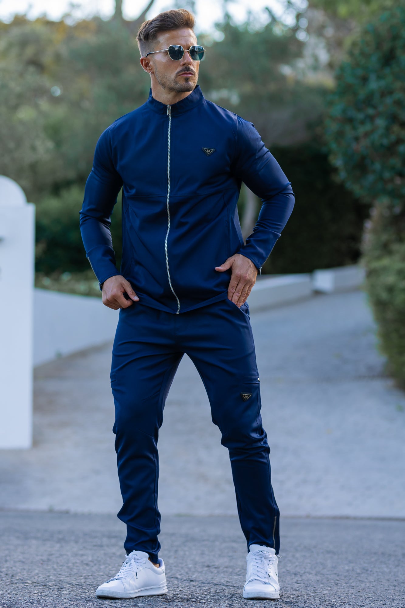Imported Twill Spandex Jacket - Navy (woven)