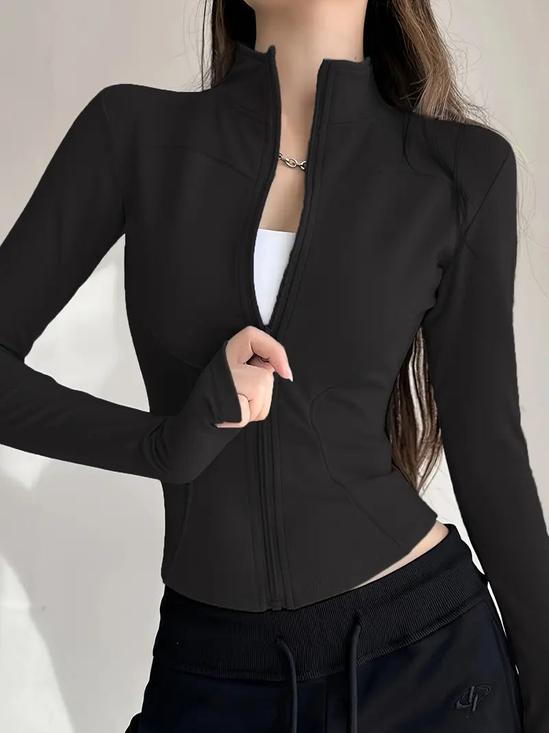 Ladies Yoga SpandexDry Jacket - Black