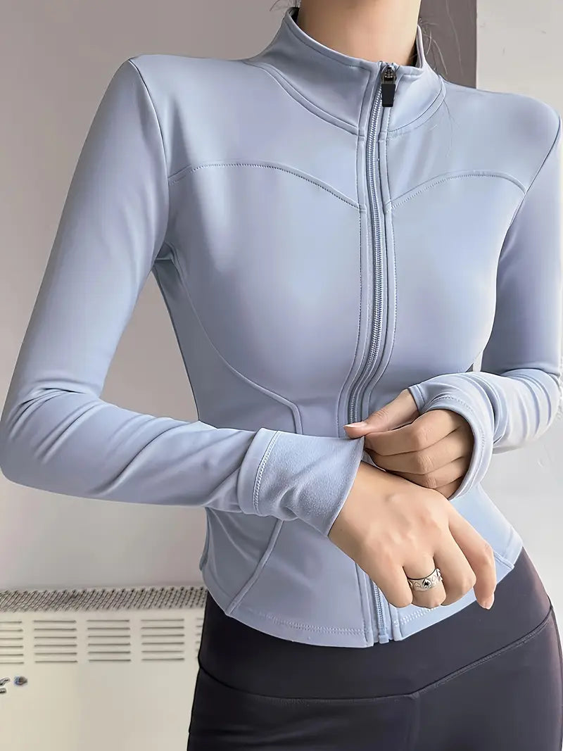 Ladies Yoga SpandexDry Jacket-Silver