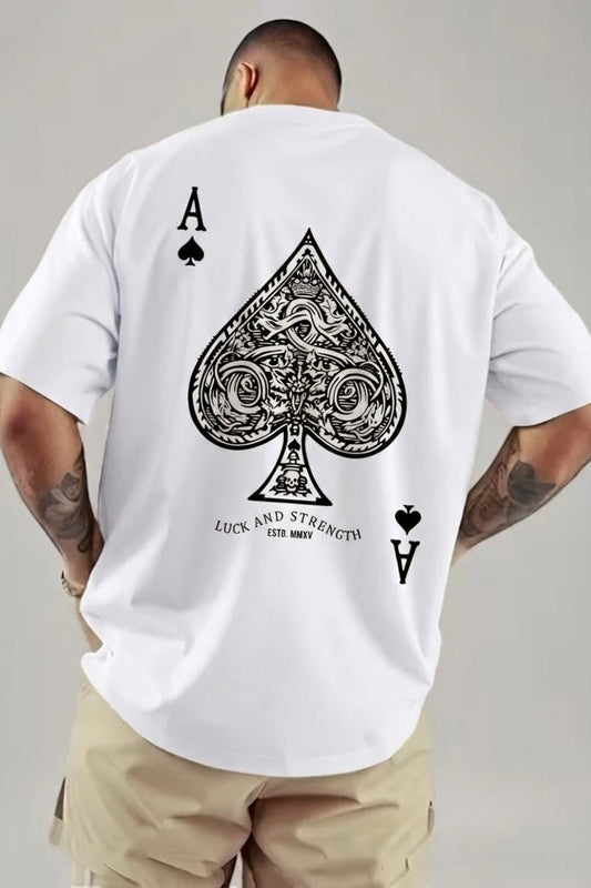 Ace Spandexdry Oversize T-Shirts - White