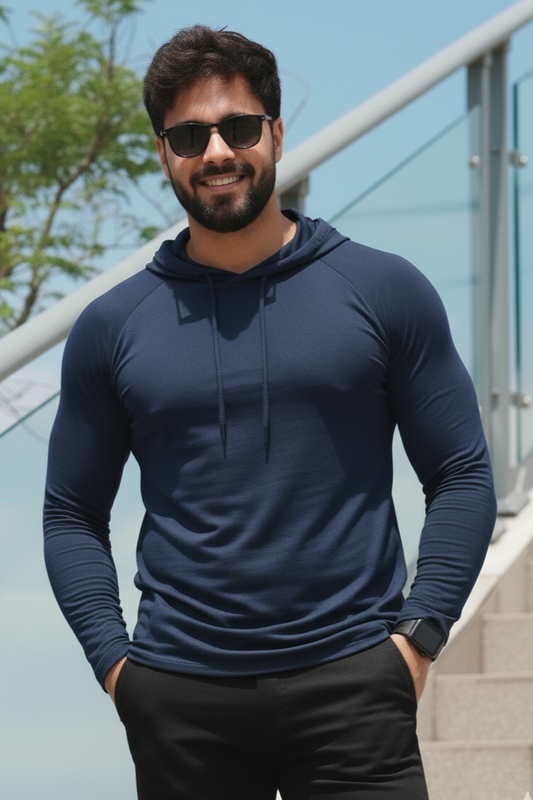 Light Weight SpandexDry  Hoodie - Charcoal