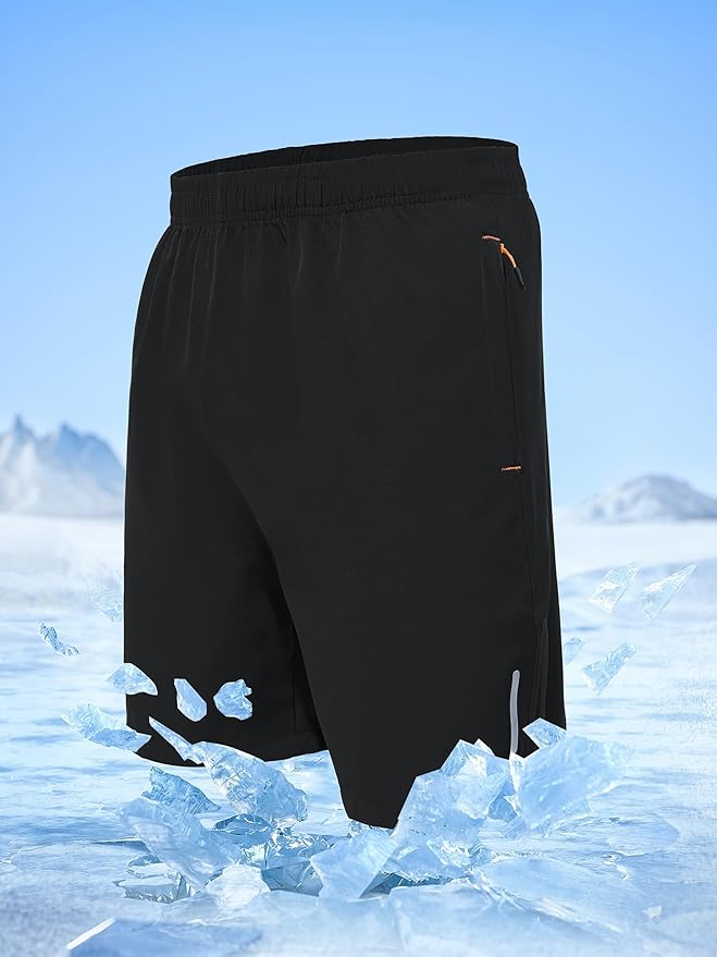 Woven Spandexdry shorts-Black