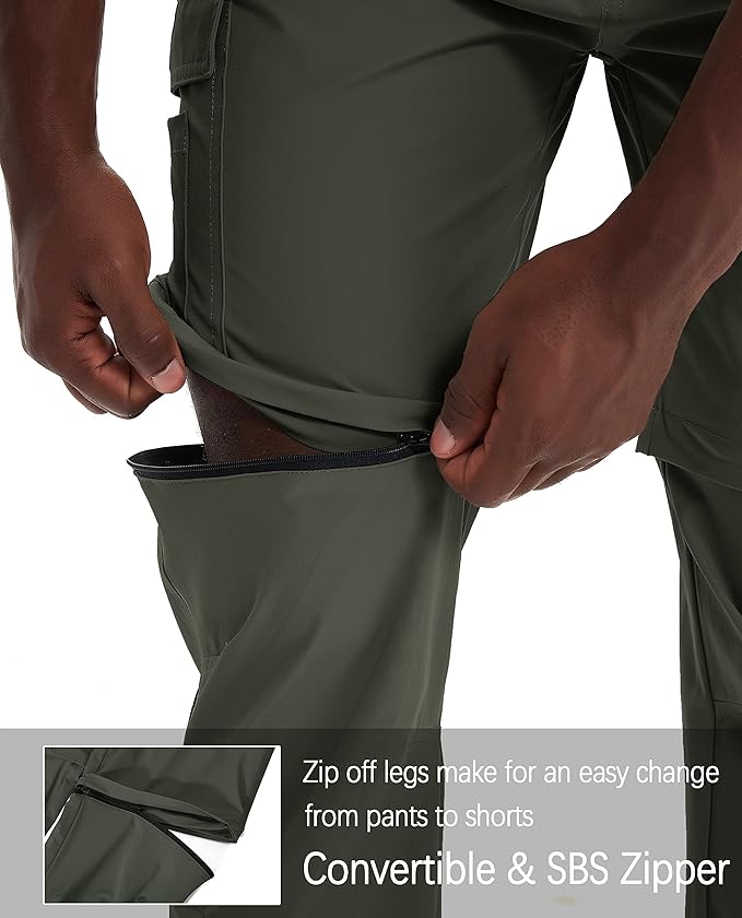 SpandexDry Woven Golf Convertable Pants - Olive