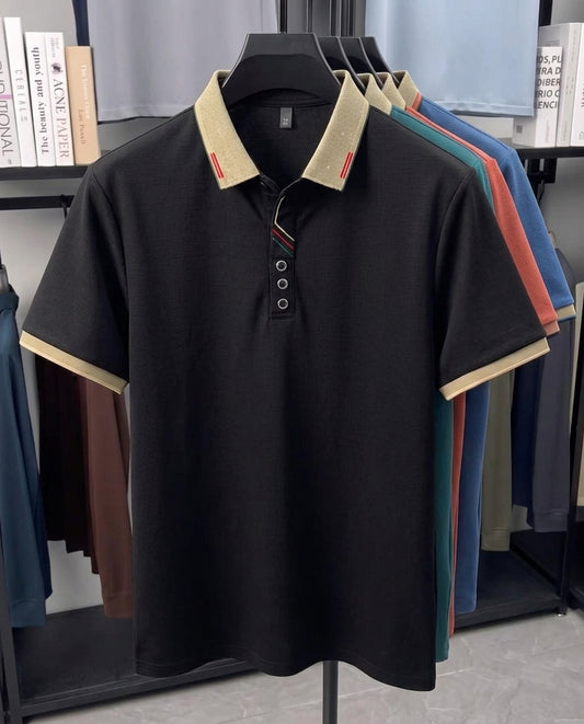 Paris Cotton Polo - Black