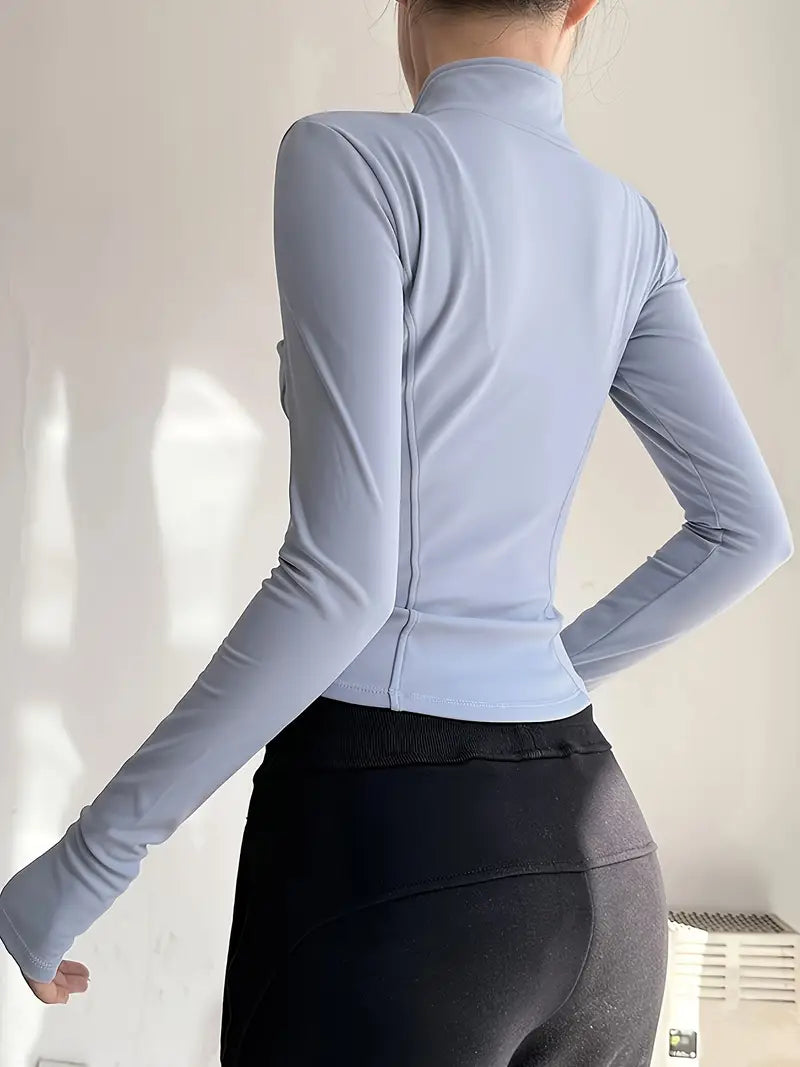Ladies Yoga SpandexDry Jacket-Silver