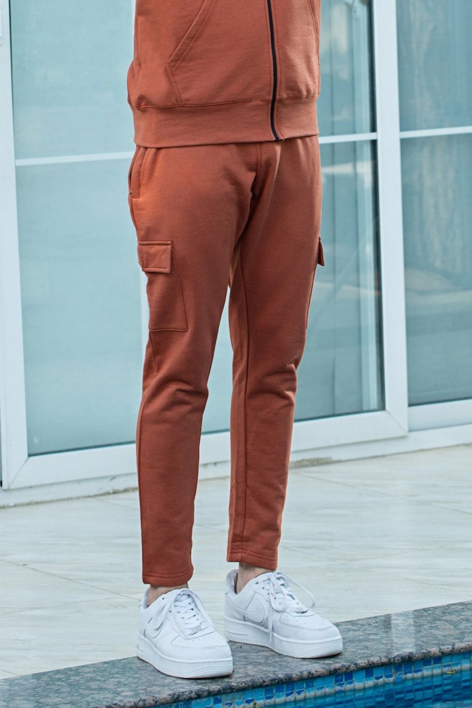ARRIVAL Cargo  Fleece trouser - peach