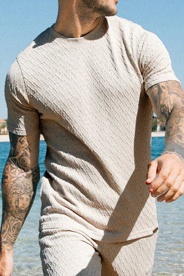 Cabo Textured T-Shirts - Cream