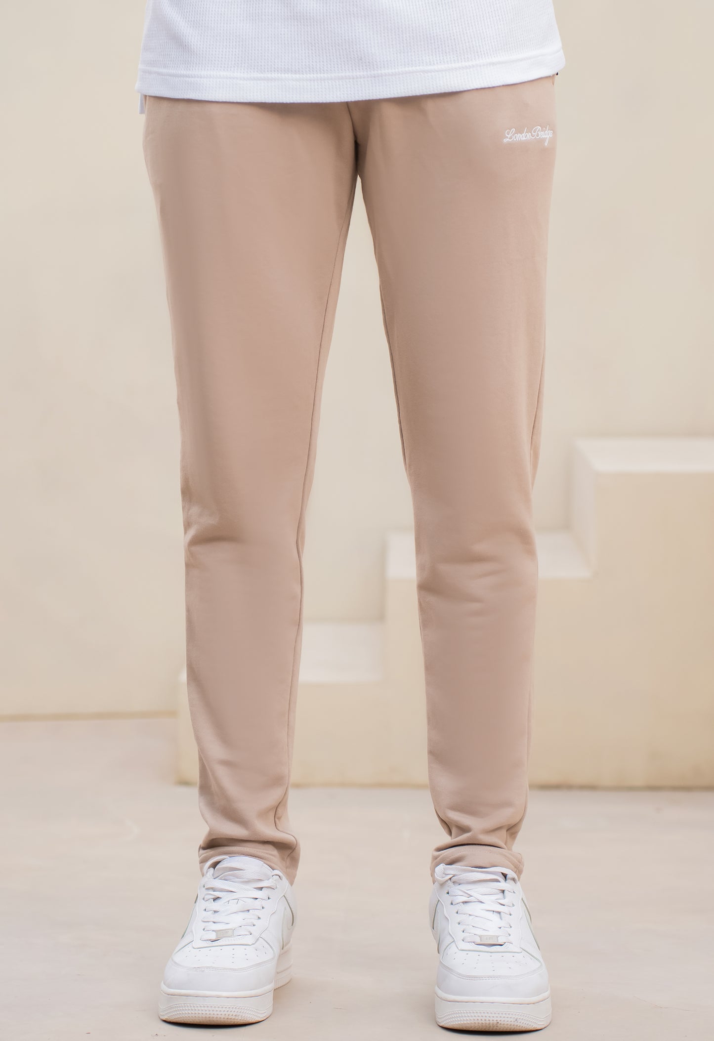 Premium Signature Cotton Terry Trouser -  Cream