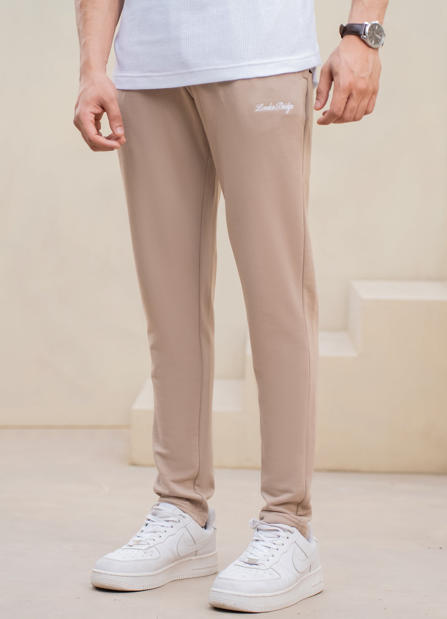 Premium Signature Cotton Terry Trouser -  Cream