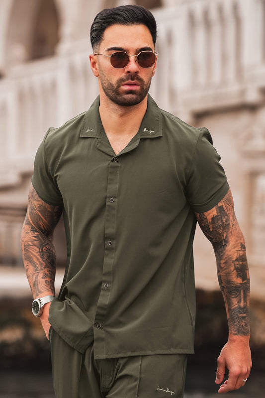 Cabo Signature Spandex Poly Shirt - Olive