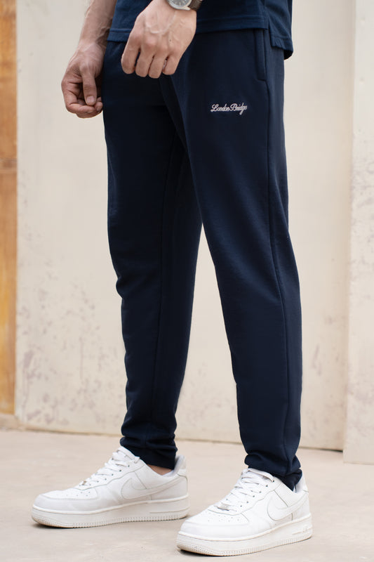 Premium Signature Cotton Terry Trouser - Navy