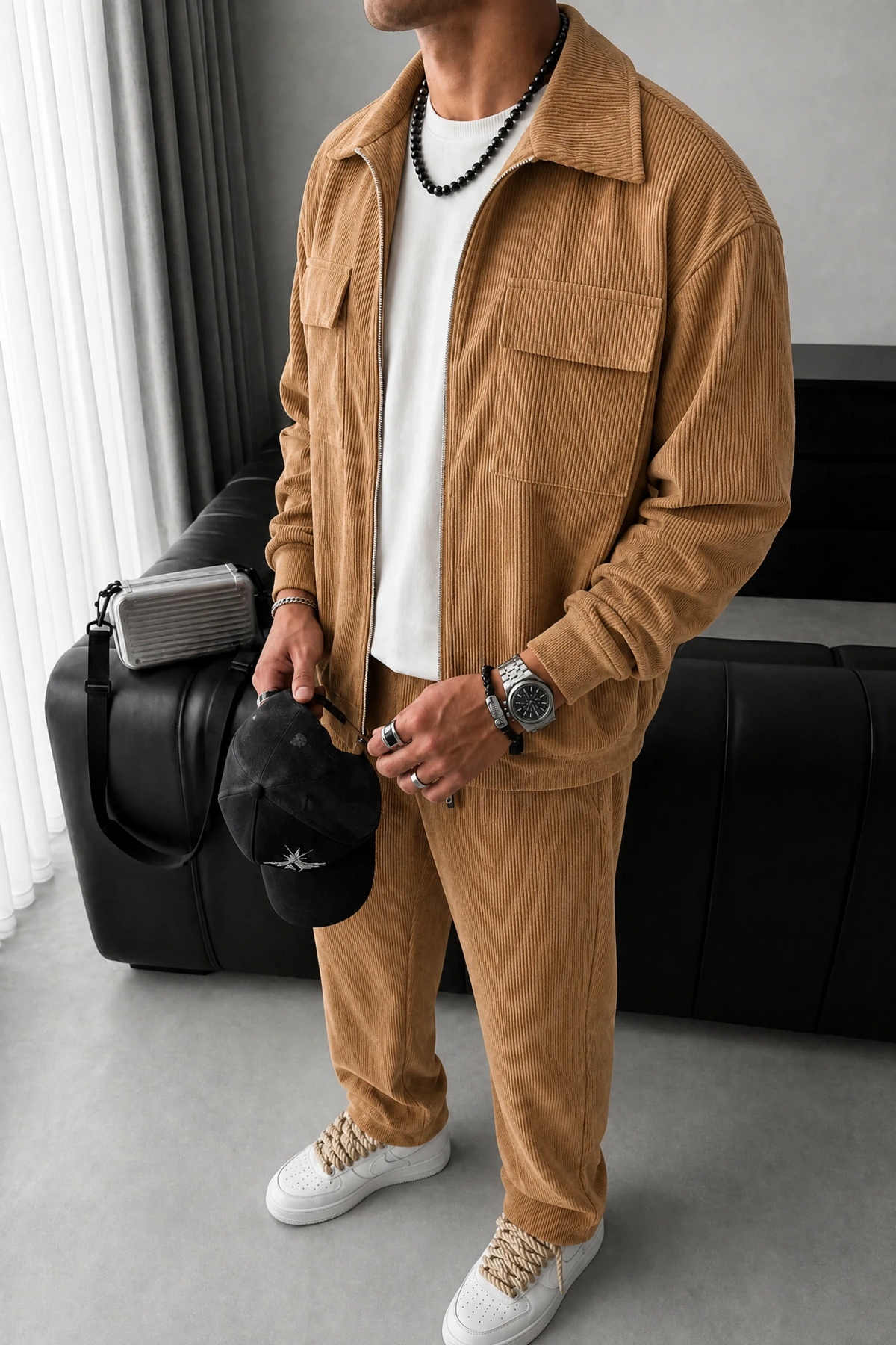 Lux Courdry Tracksuit - Camel