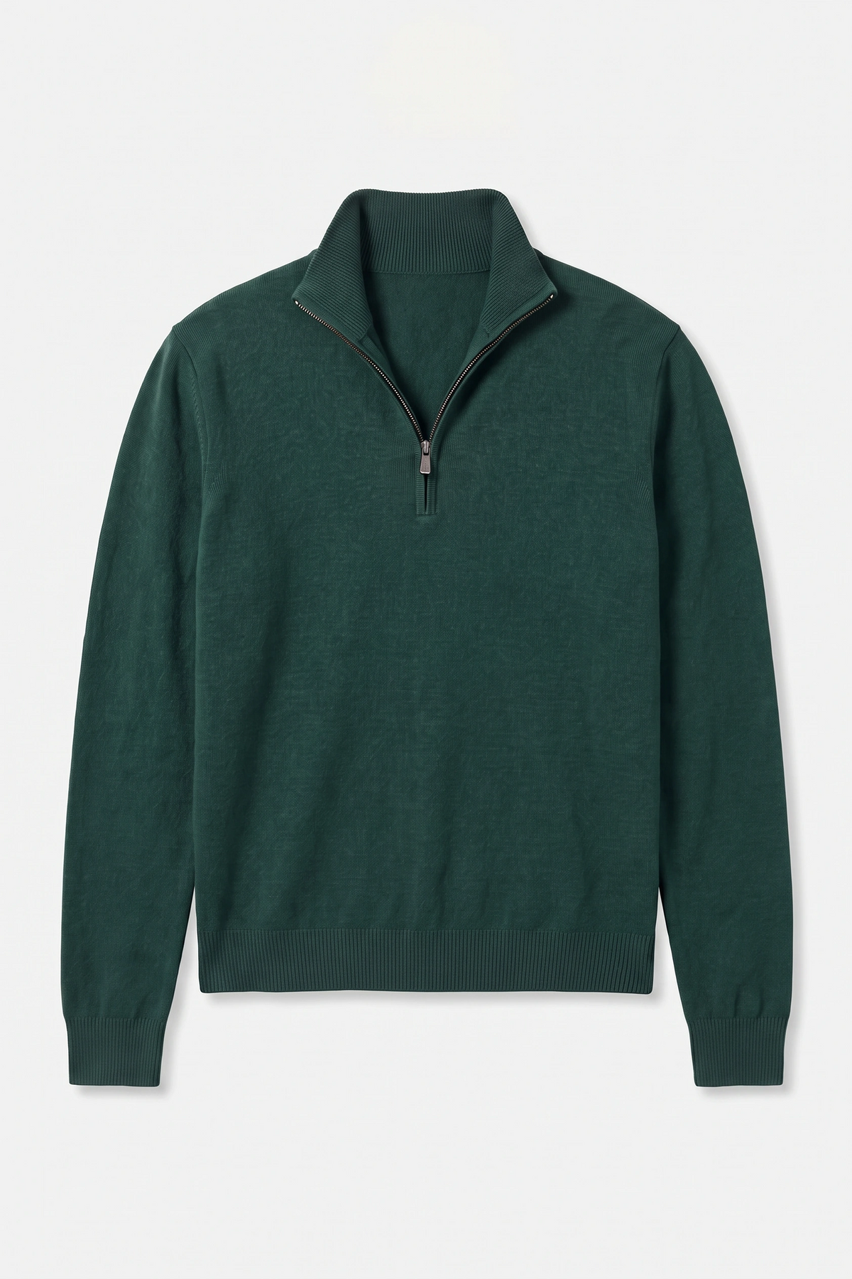 Mockneck Zip Sweater - Teal green