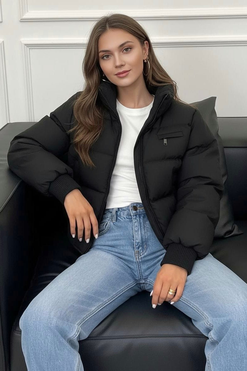 NewYork Style Puffer Jacket - Black