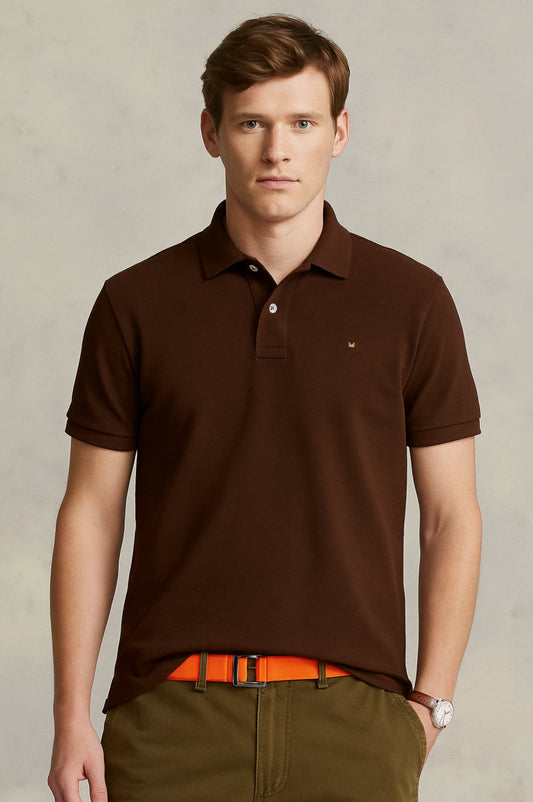 Formal PK Cotton Polo - Chocolate
