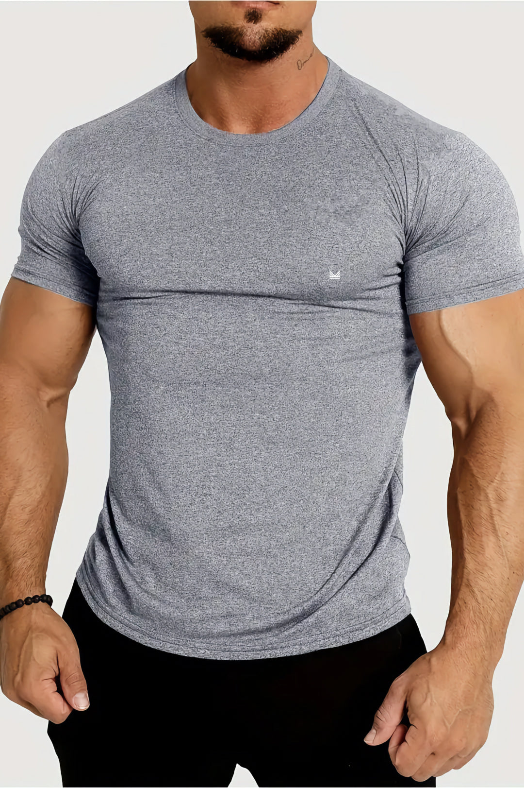 SpandexDry SNP Textured Raglan Tee - Grey