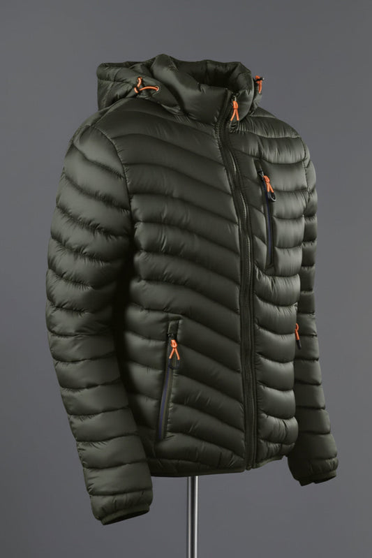 Wave Puffer Jacket - Army Green