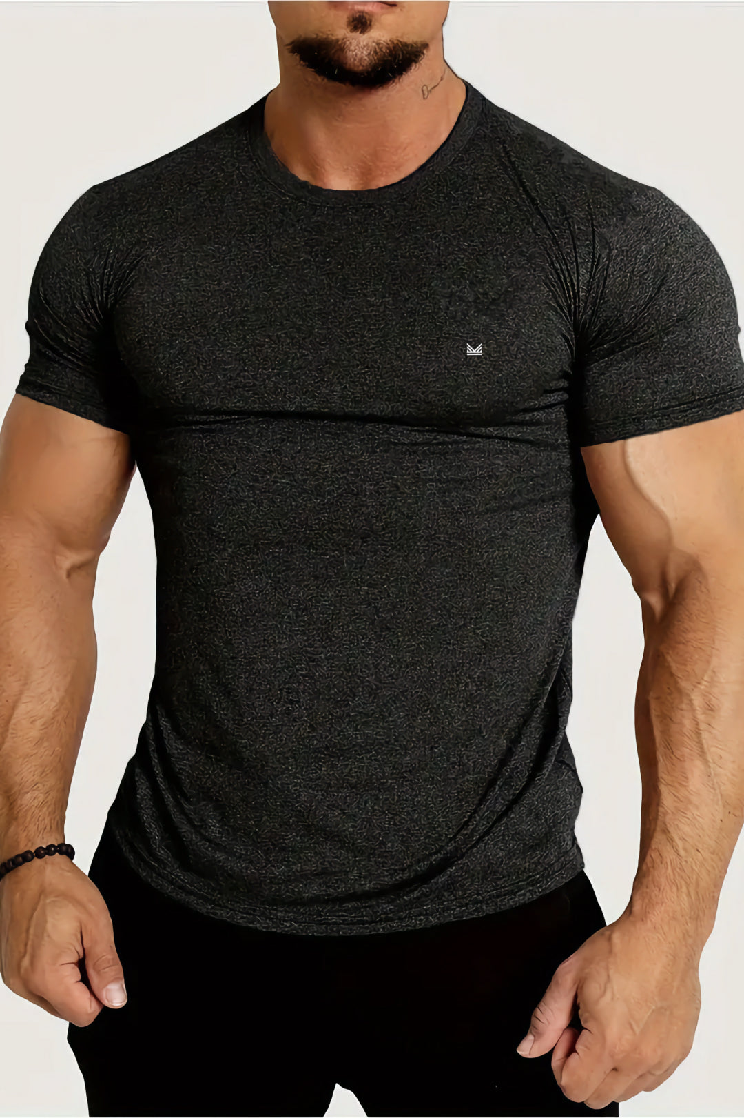 SpandexDry SNP Textured Raglan Tee - Black