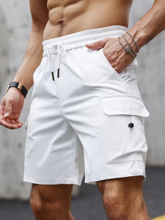 Woven SpandexDry Shorts - White