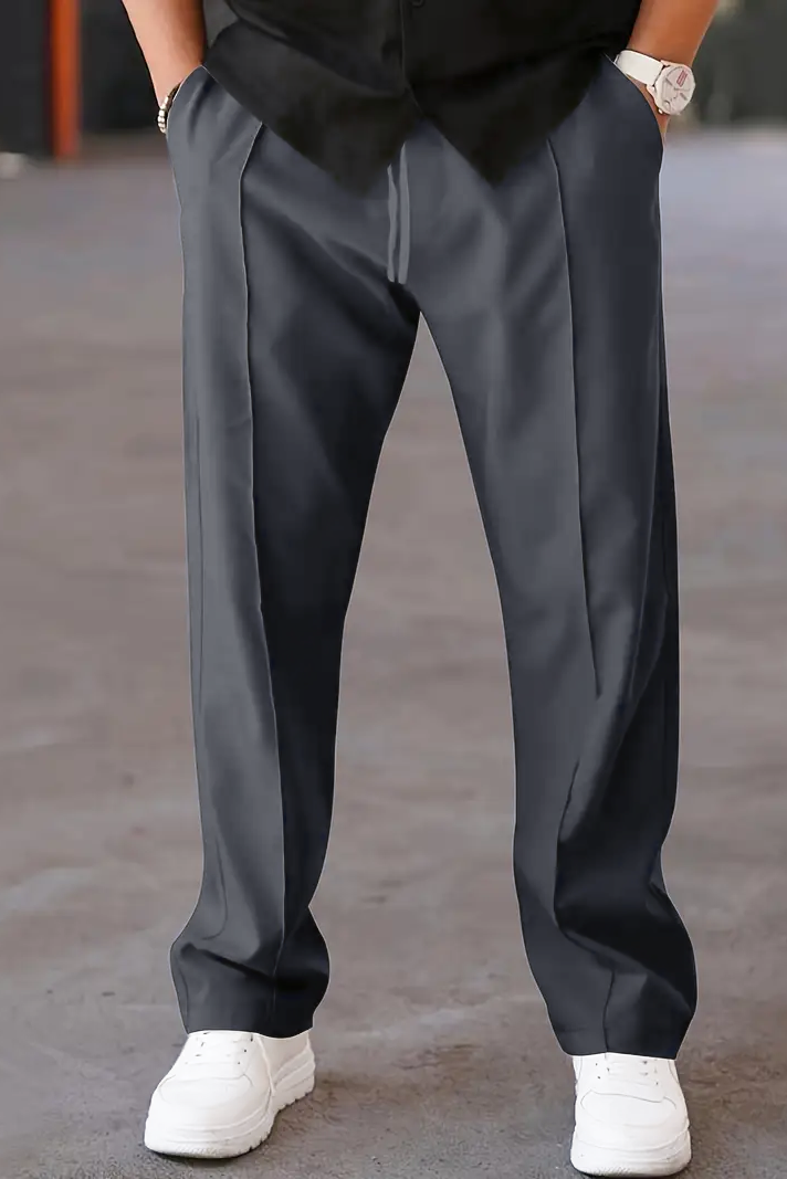 Casual Straight SpandexDry Pants - Charcoal