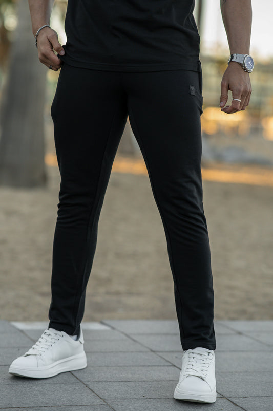 Gothic All Black Cotton Terry Trouser