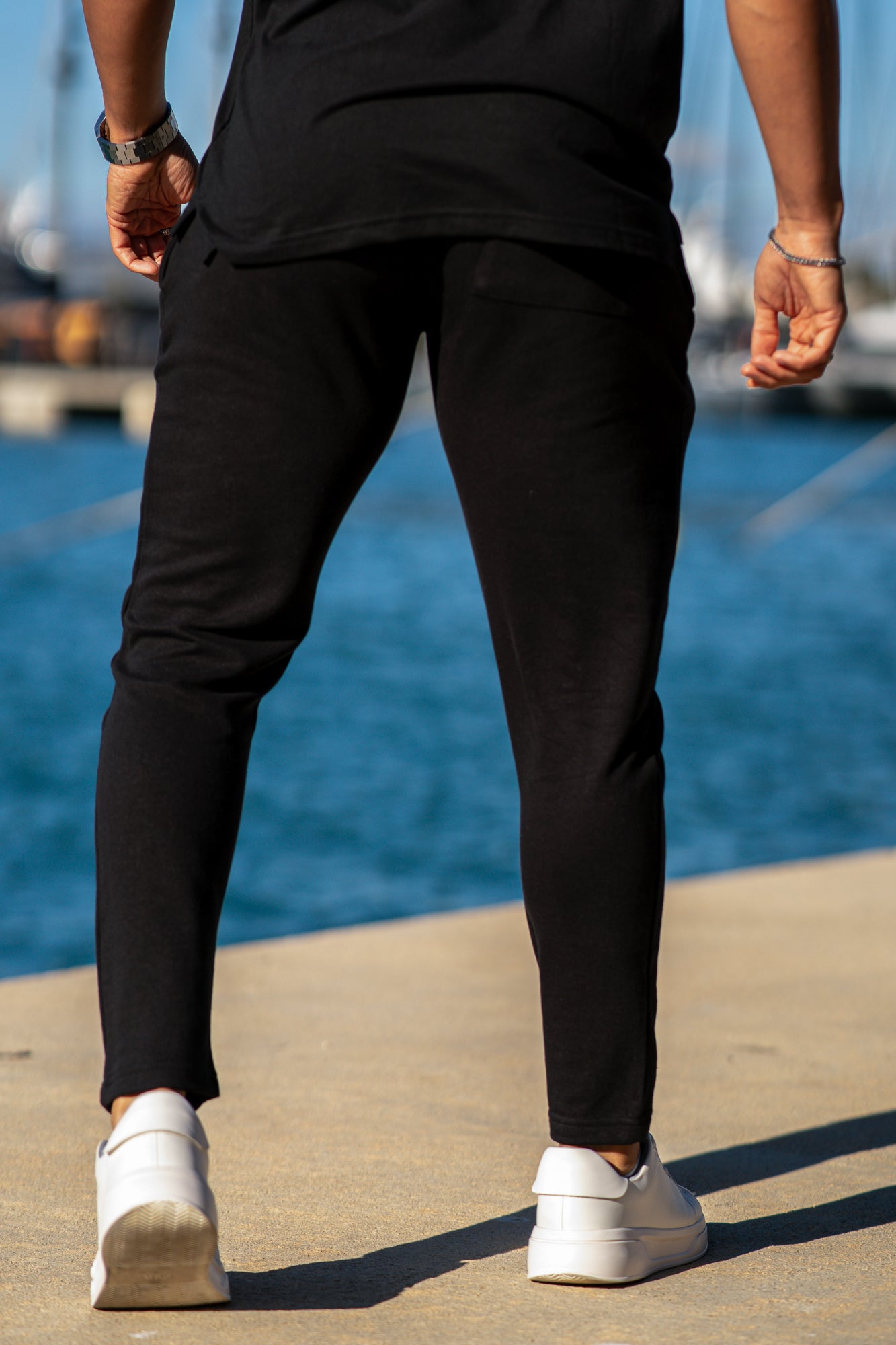 Sinner Cotton Terry Trouser - Black