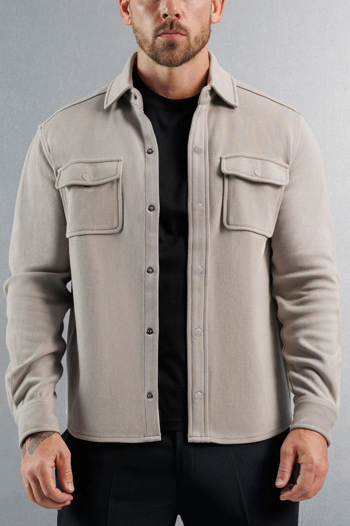 Fleece Overshirt - Rich Cream Silver
