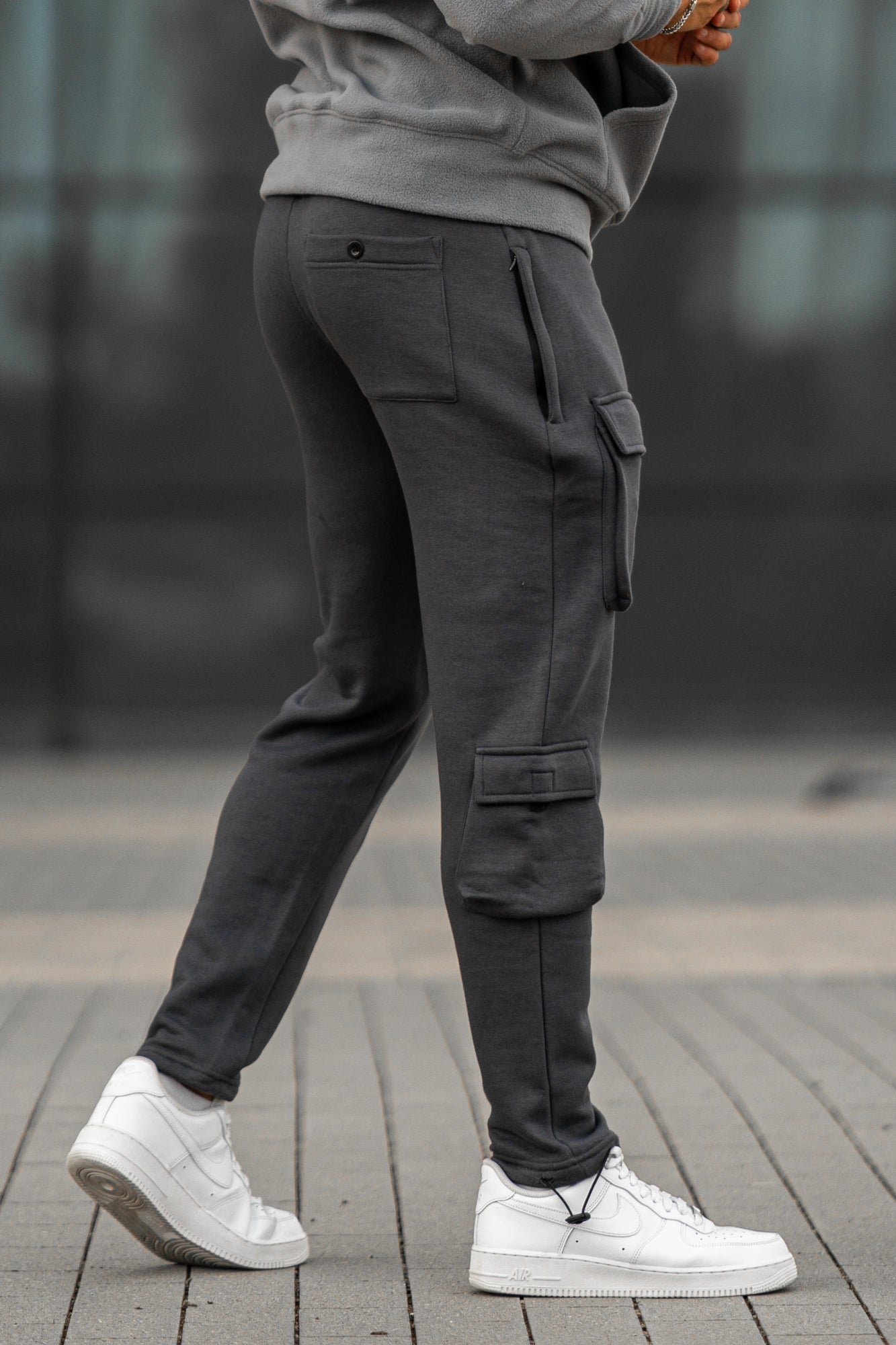 47 Lethal 8pocket Cargo Fleece  Trouser - Grey
