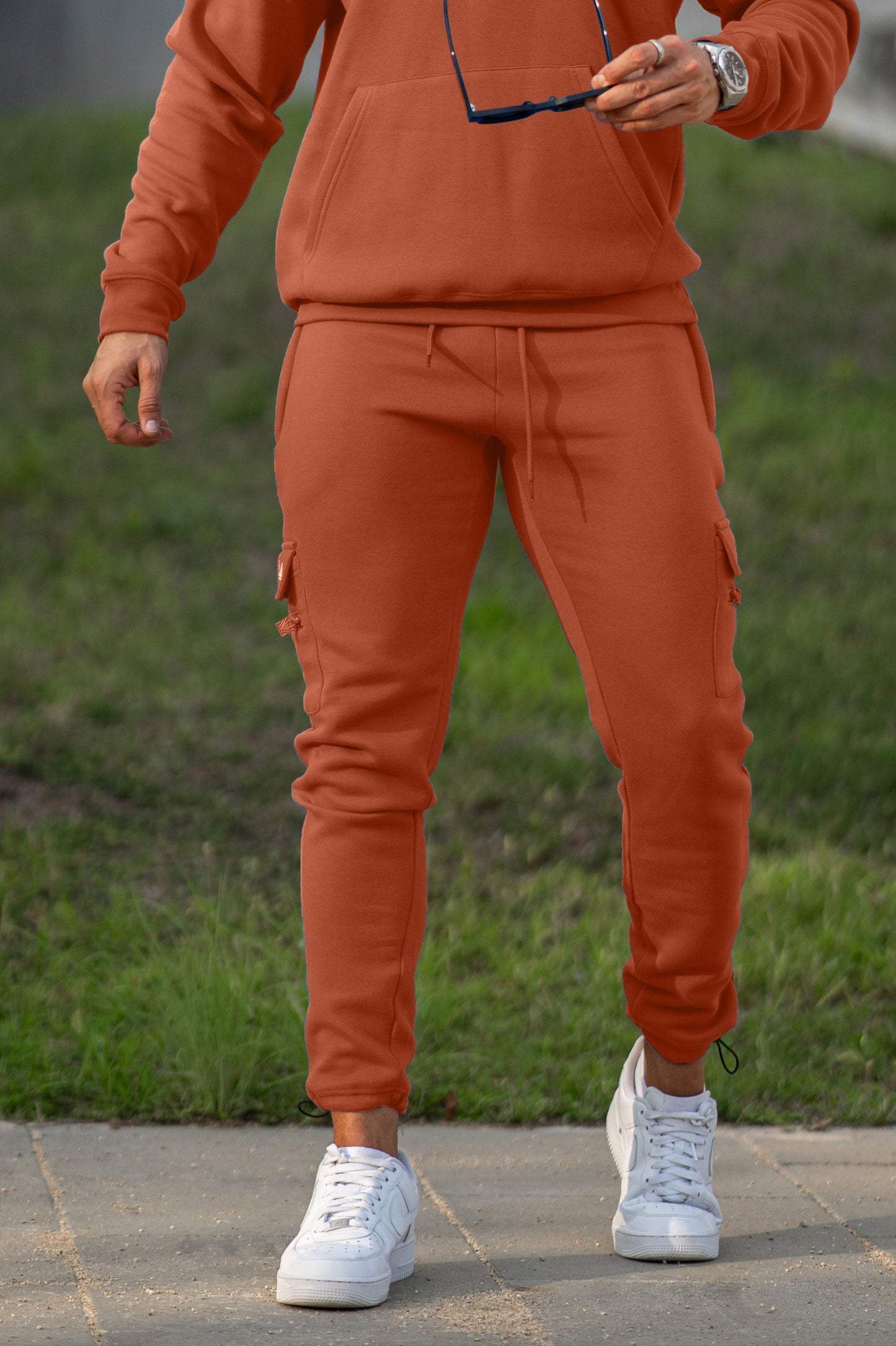 Monte Carlo Cargo Fleece  Trouser	- Apricot