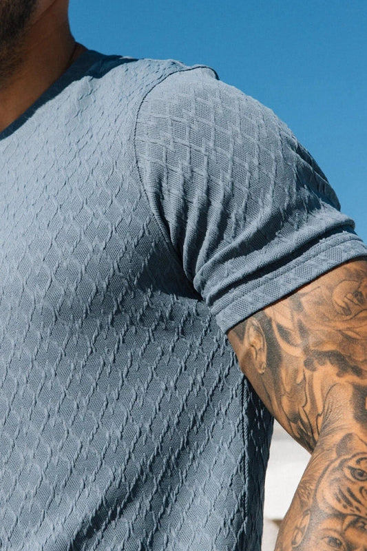 Cabo Textured T-Shirts - Ash Green