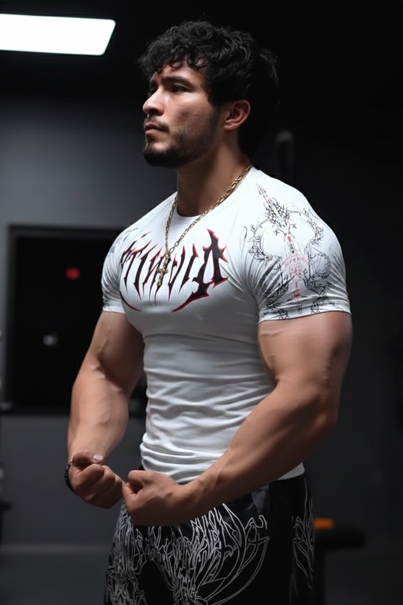 Werewolf Spandexdry T-Shirt - Cream /White