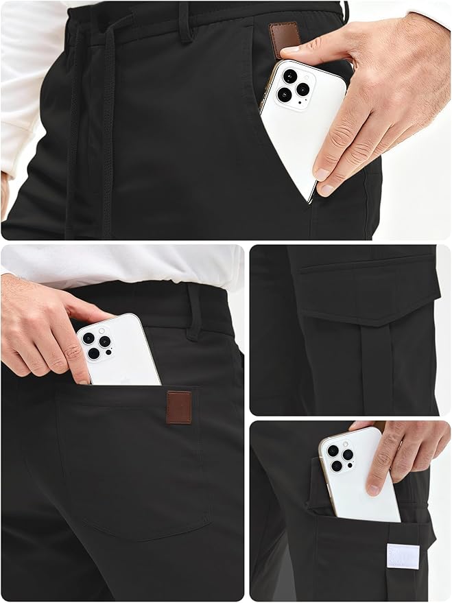 Cargo woven SpandexDry Pants - Black