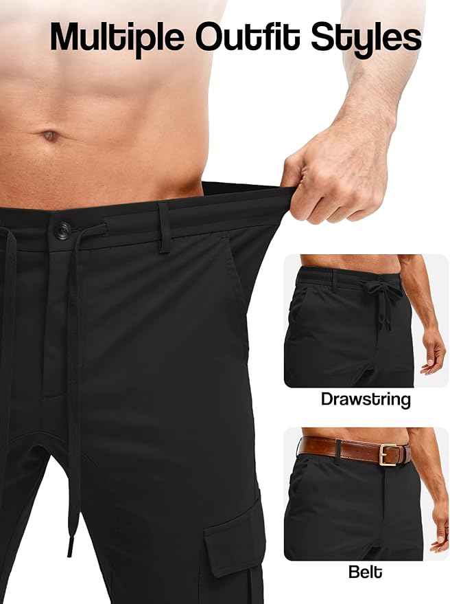 Cargo woven SpandexDry Pants - Black