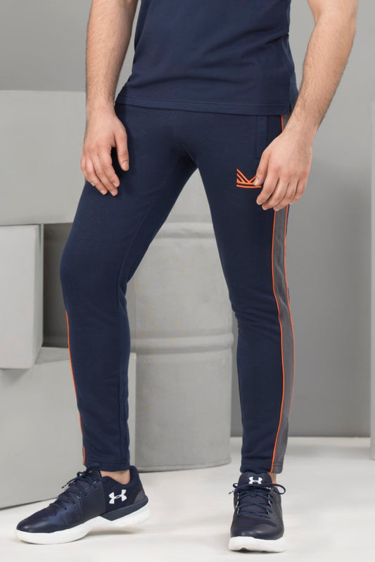 Vibrant Cotton Terry Trouser - Navy