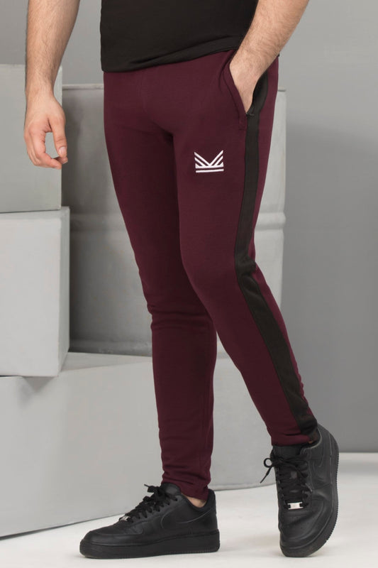 Gothic  Cotton  Terry Cotton Trouser - Burgundy