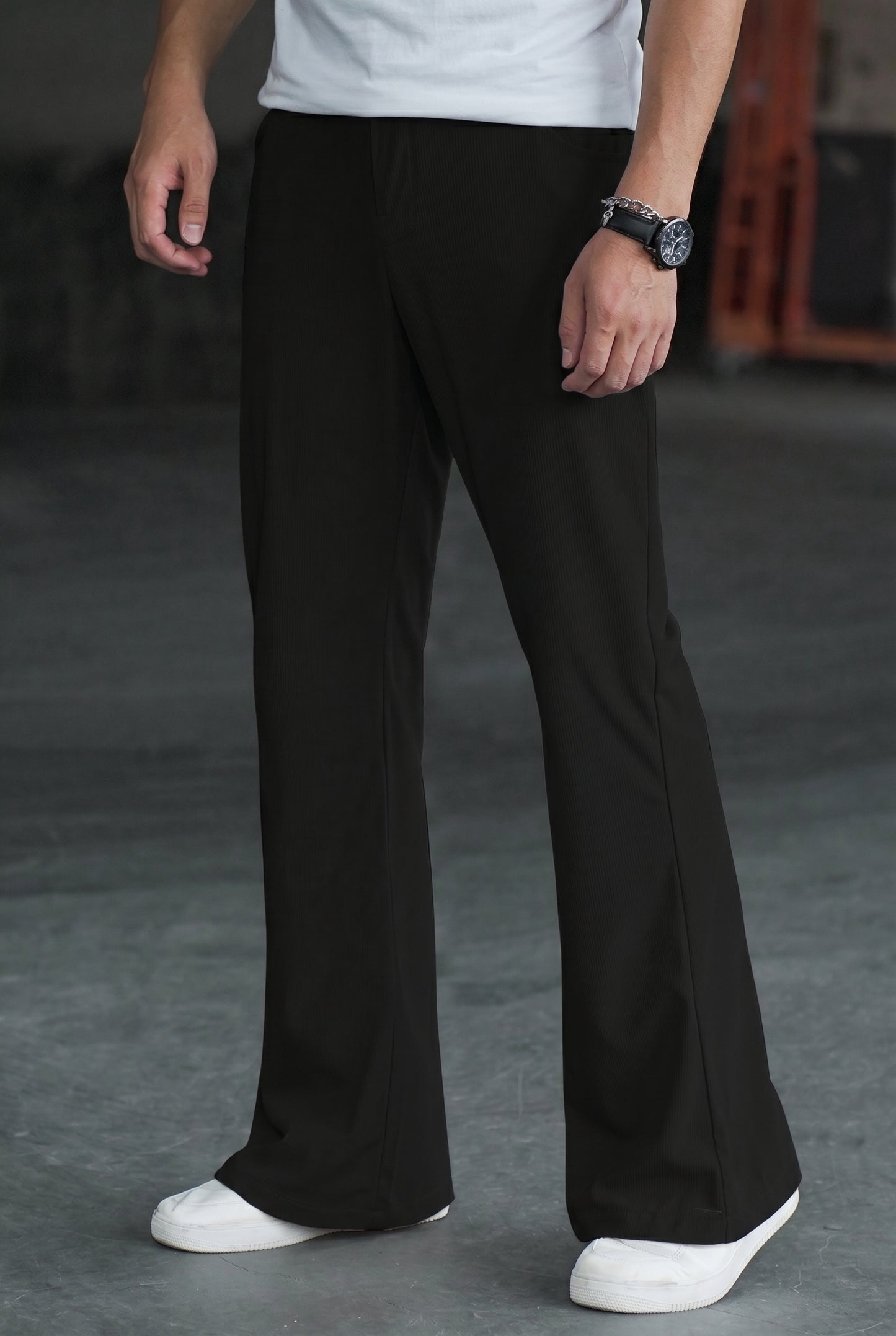 Wide Leg BellBottom Pants - Black