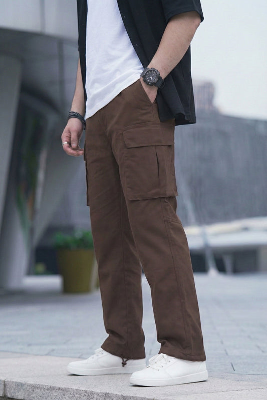 LooseFit. Straight Cargo SpandexDry Trouser - Chocolate