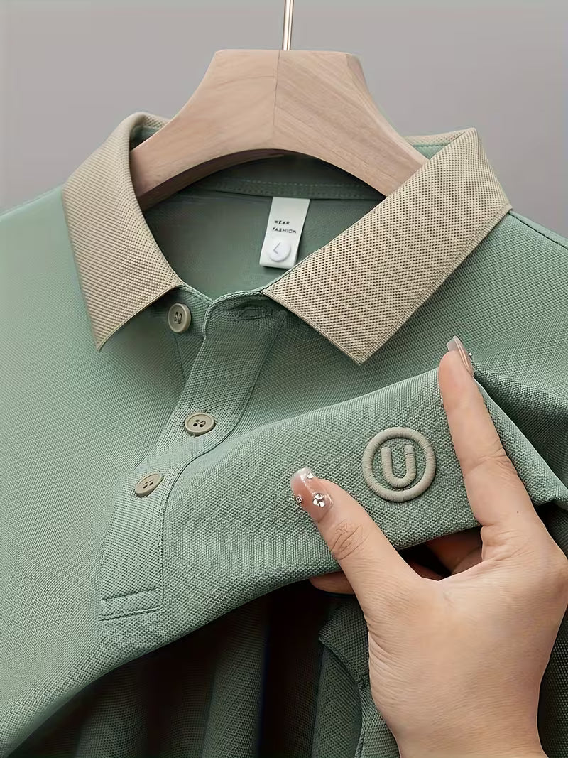 Contrast Cotton Polo - Fair Green