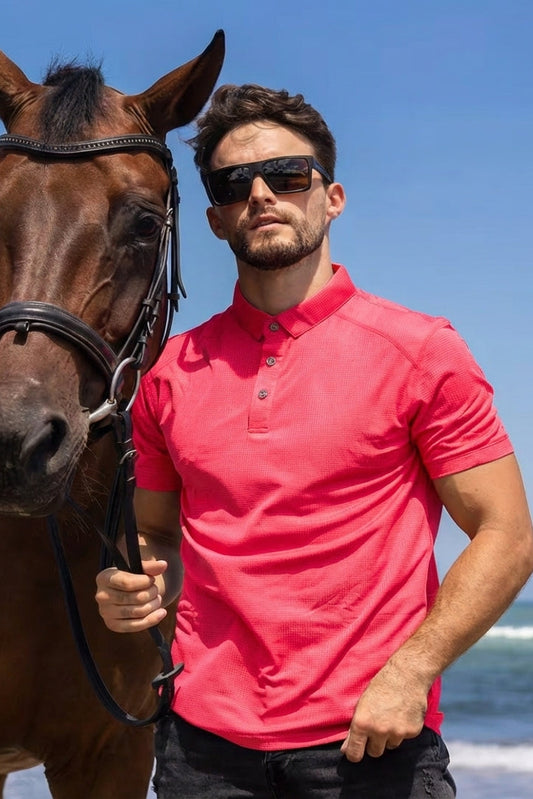 Tennis Spandexdry Polo - Wild/Pink