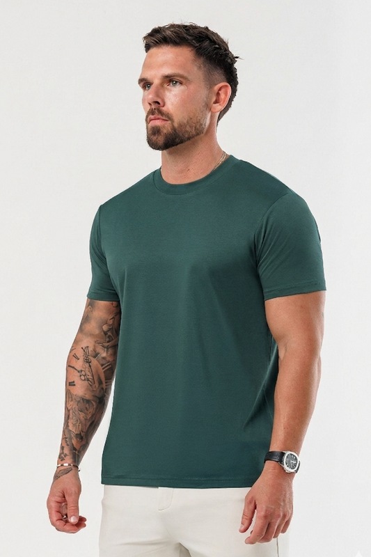 Essential Cotton T-Shirt - Forest Green