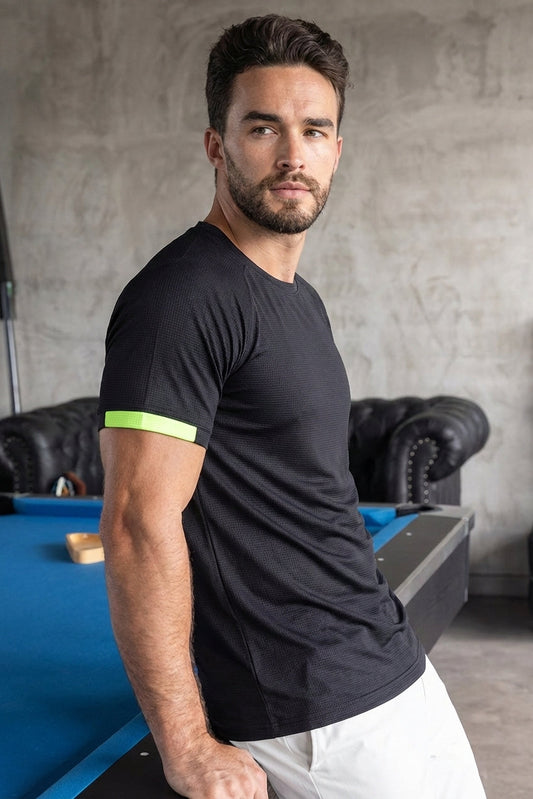 Tennis Spandexdry T-Shirts - Black