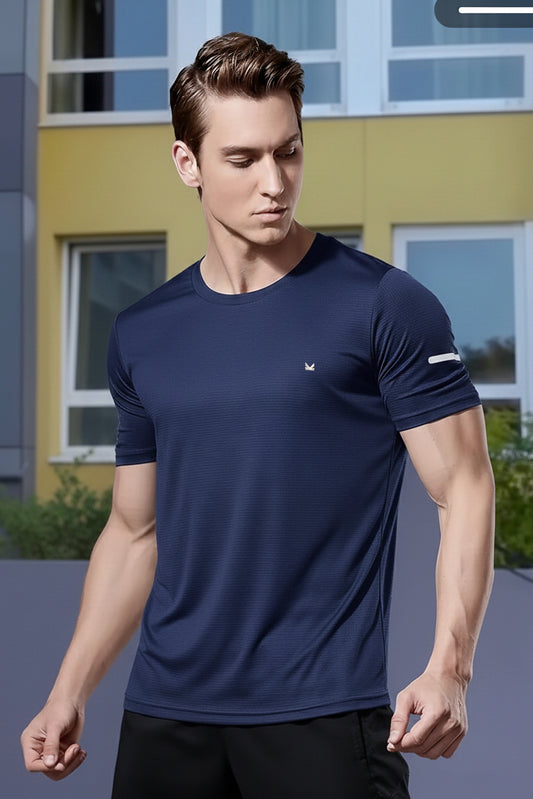 Flex Reflective Spandexdry T-Shirt - Navy
