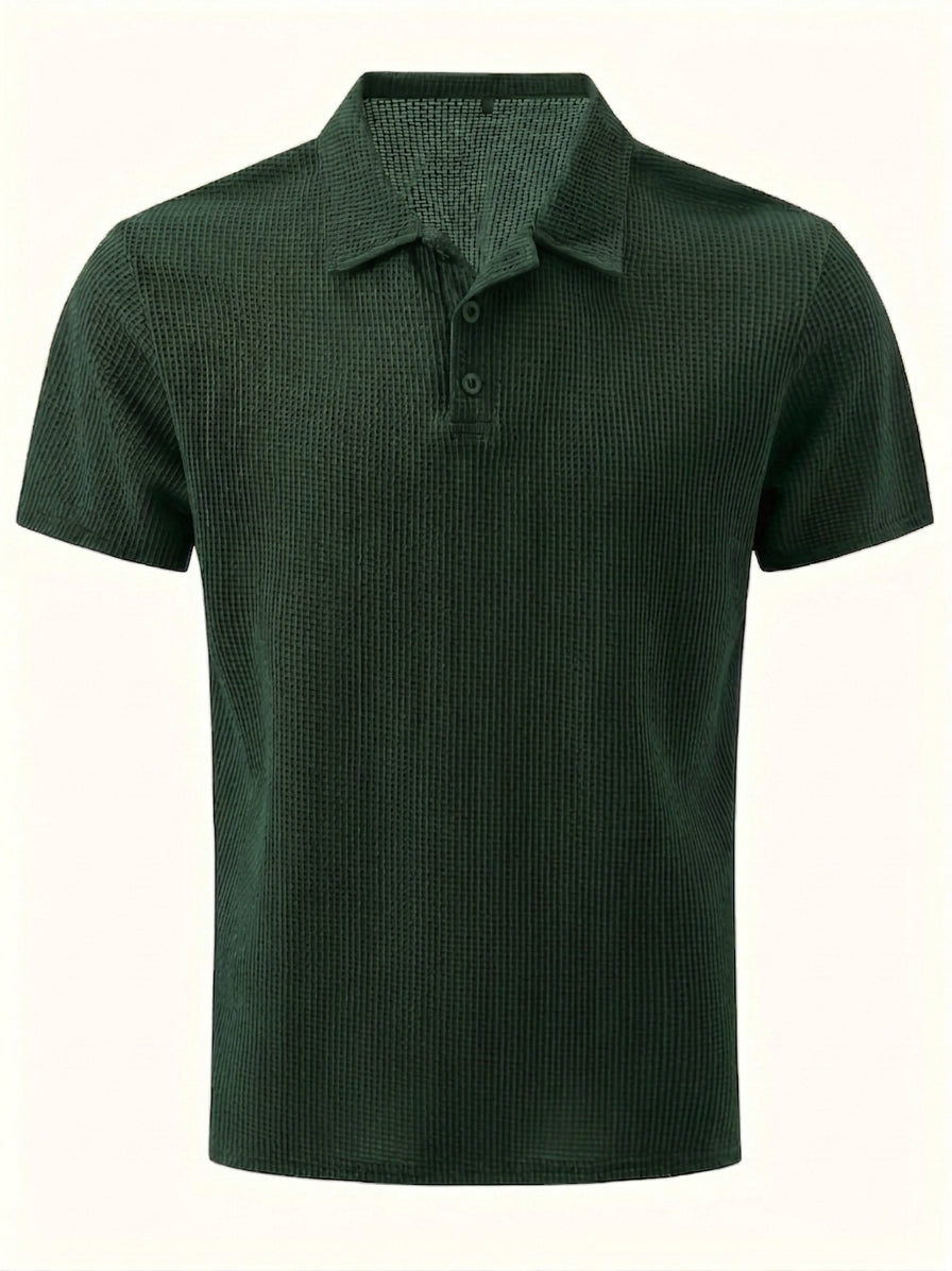 Bubble Texture Polo - Sea Green